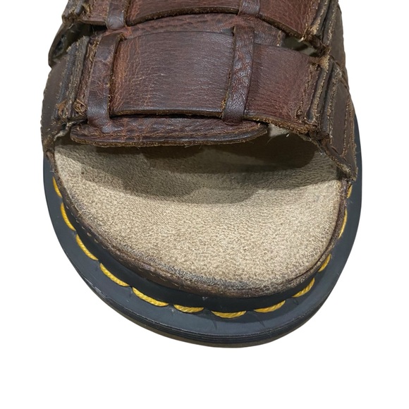 DR. MARTENS VINTAGE MEN’S FISHERMAN BROWN LEATHER SANDALS US SIZE 13 - RARE main image 8